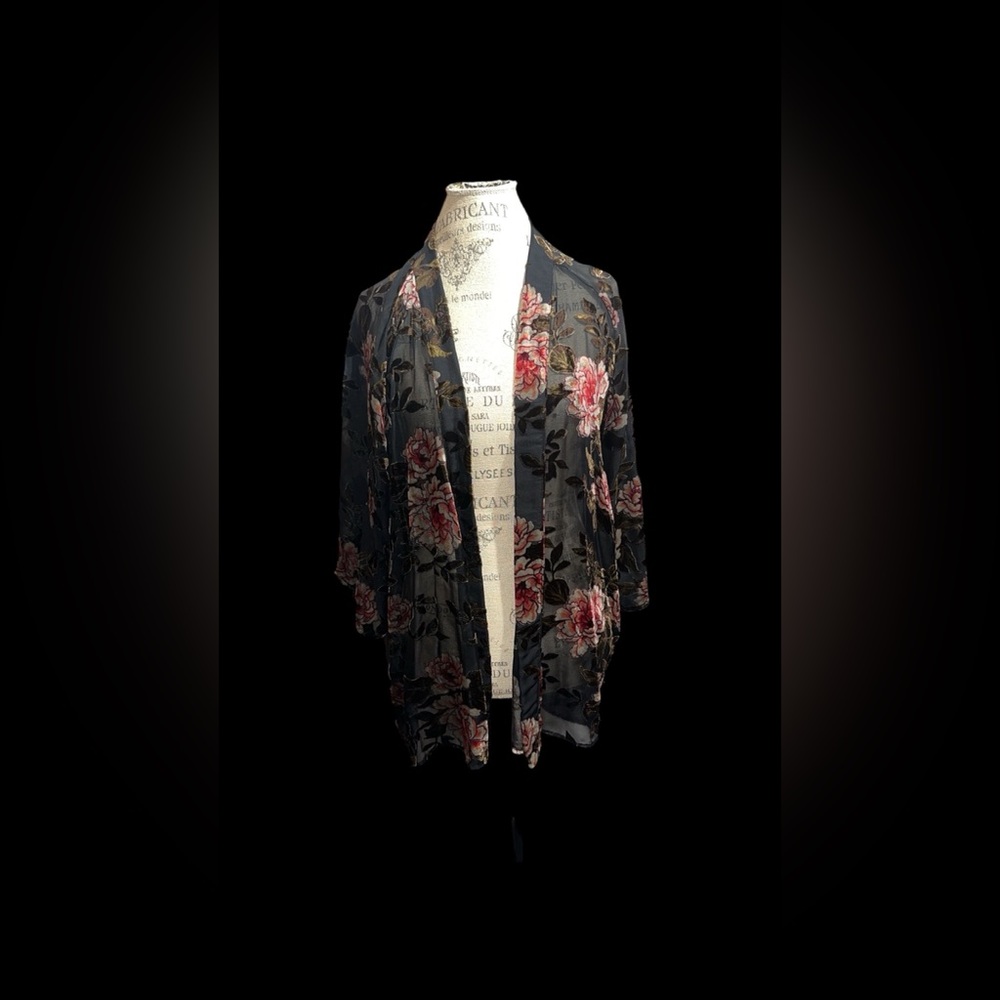 Floral Velvet Women's Duster